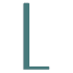 Favicon that contains a teal green L from the Lulubee logo