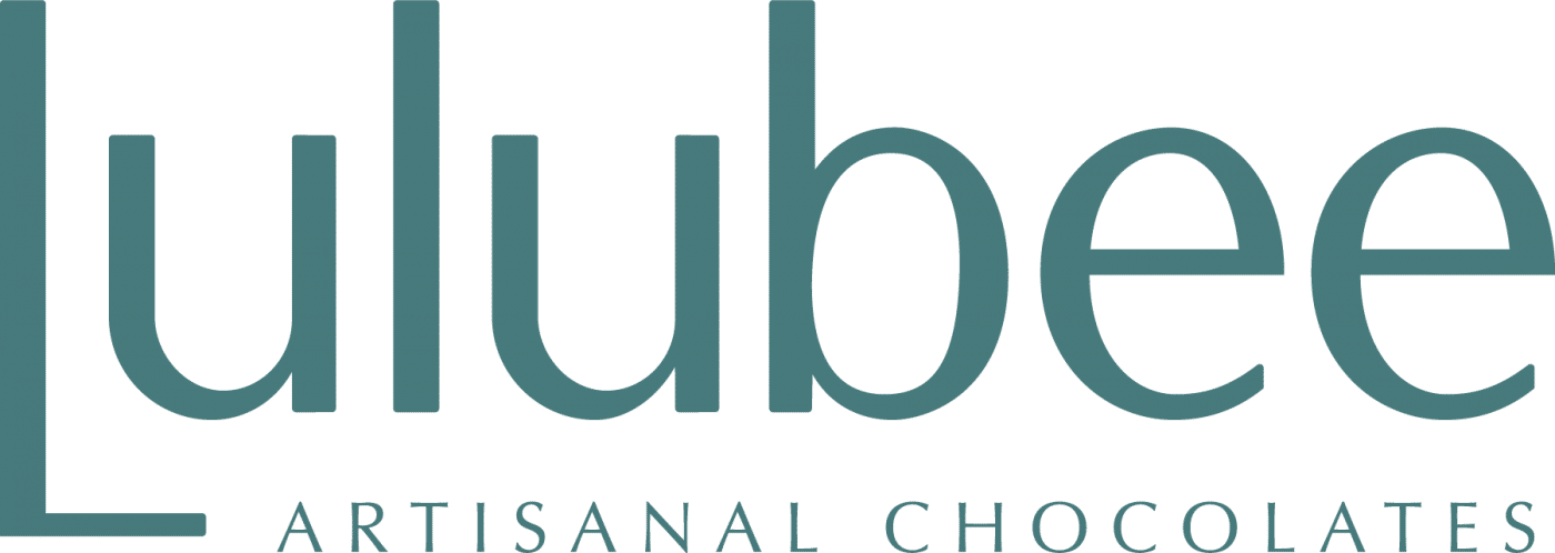 Teal logo of Lulubee Artisanal Chocolates