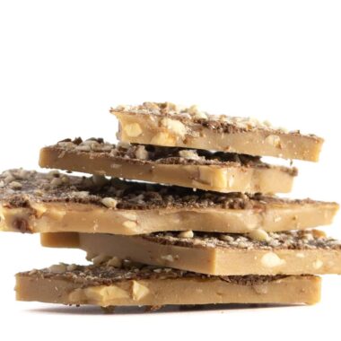 Indulge in our English Toffee with Milk Chocolate and Almonds