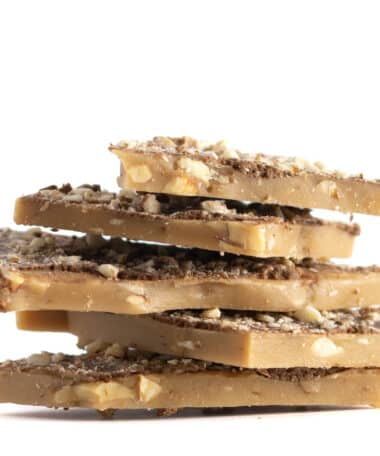 Indulge in our English Toffee with Milk Chocolate and Almonds