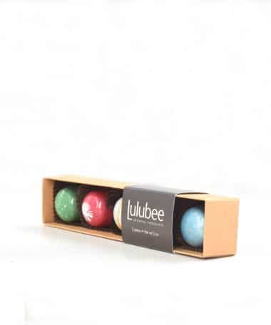 5-piece box of Christmas-themed, limited-edition gourmet chocolate bonbons