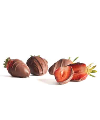 Sweet juicy strawberries dipped in our signature dark chocolate.