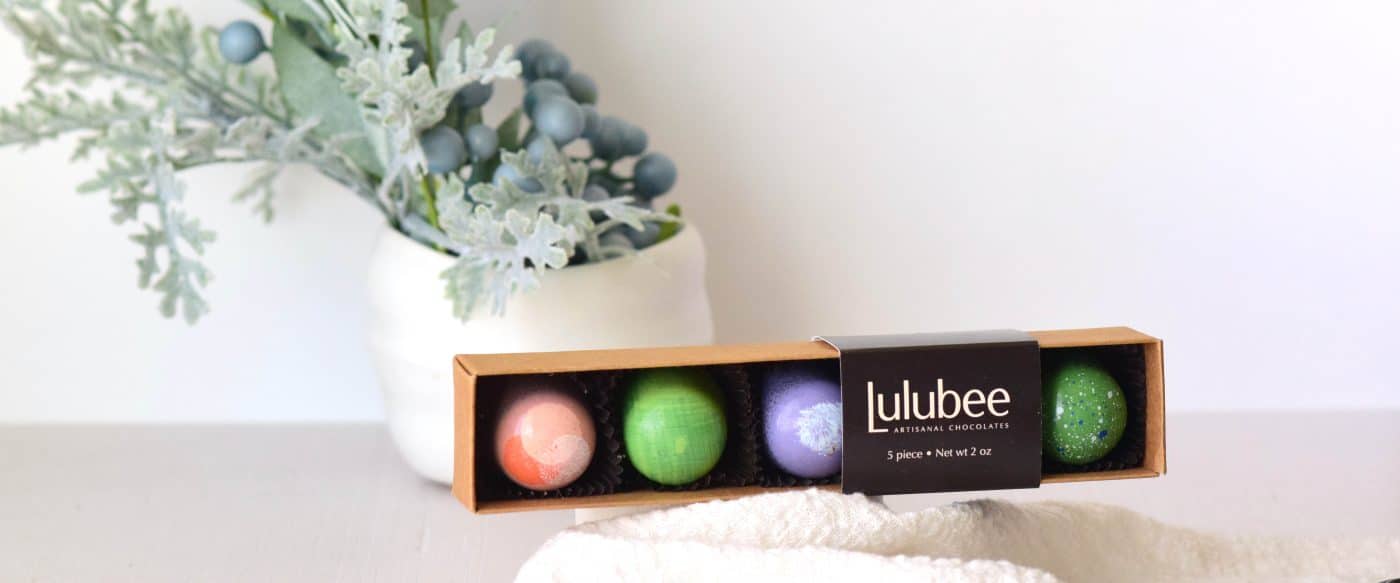 Summery collection of gourmet chocolate bonbons is perfect for gift-giving to moms, dads, grads, and everyone who could use a pick-me-up.