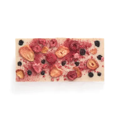 Gourmet White Chocolate Bar with Berries